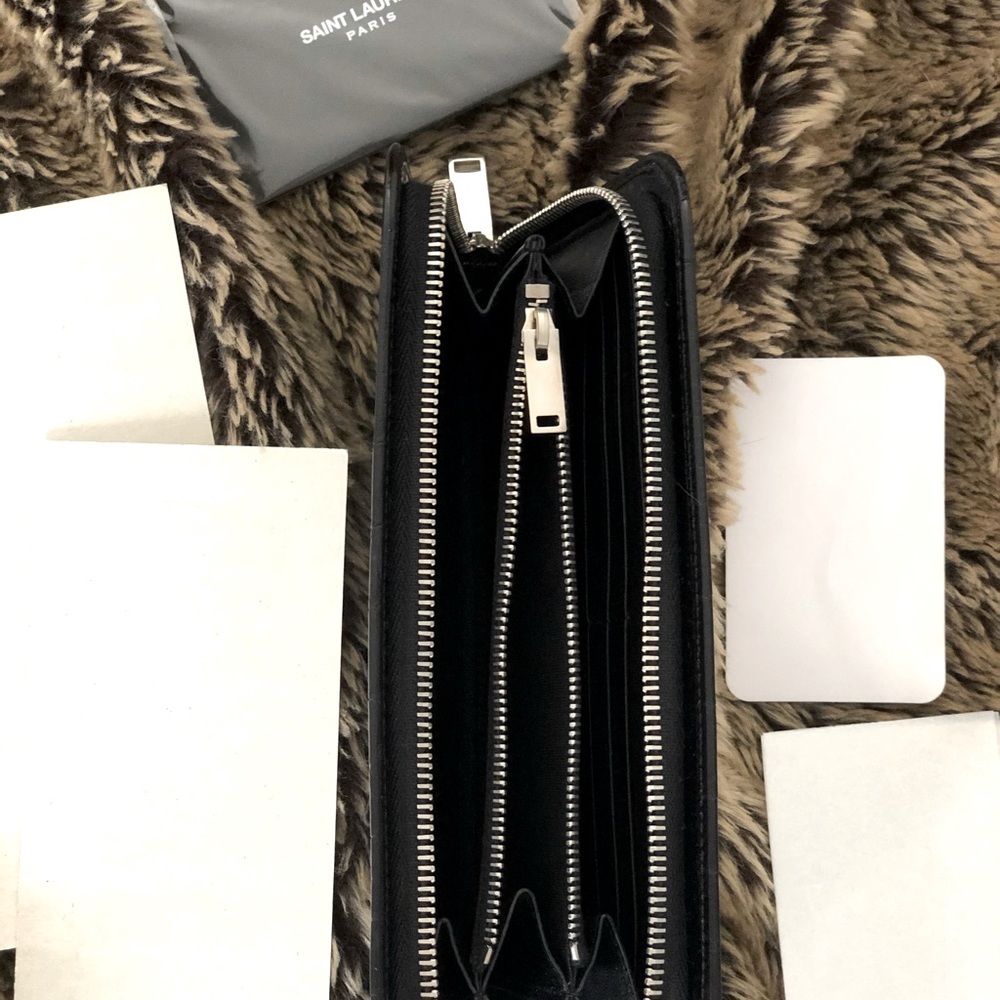 Authentic Saint Laurent Croc Embossed Wallet - Picture 7 of 9
